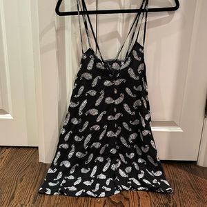 Brandy Melville Paisley Black Flowy Dress